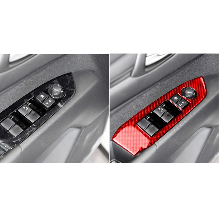 Car Carbon Fiber Window Glass Lift Panel Decorative Sticker for Mazda CX-5 2017-2018, Left Drive (Red) - Car Interior Mouldings by PMC Jewellery | Online Shopping South Africa | PMC Jewellery | Buy Now Pay Later Mobicred