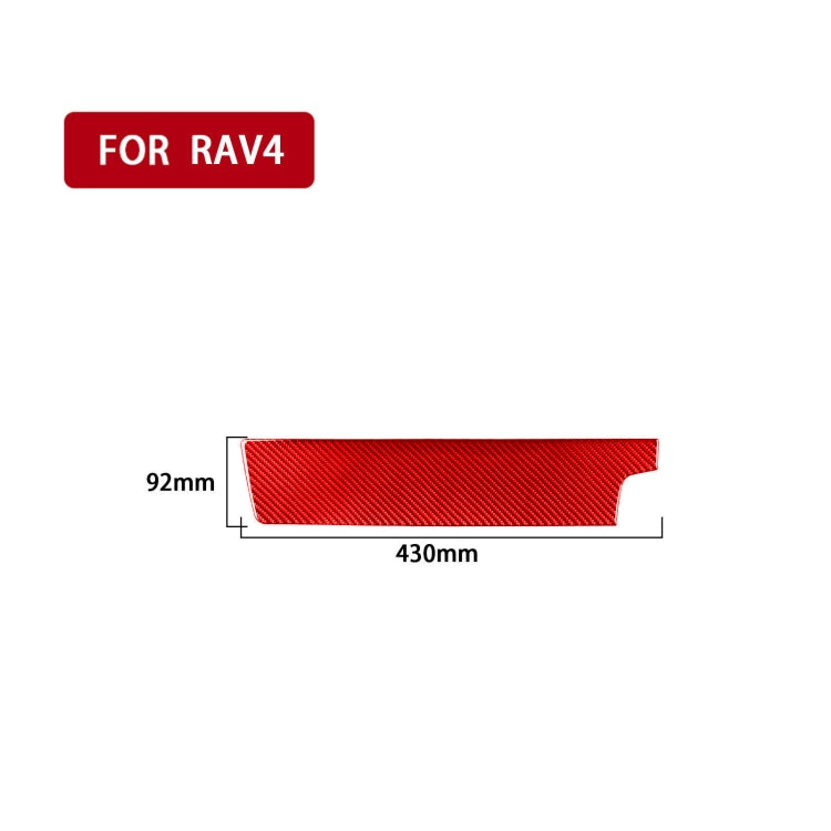 Car Carbon Fiber Passenger Center Control Panel Decorative Sticker for Toyota RAV4 2006-2013, Right Drive (Red) - Car Interior Mouldings by PMC Jewellery | Online Shopping South Africa | PMC Jewellery | Buy Now Pay Later Mobicred