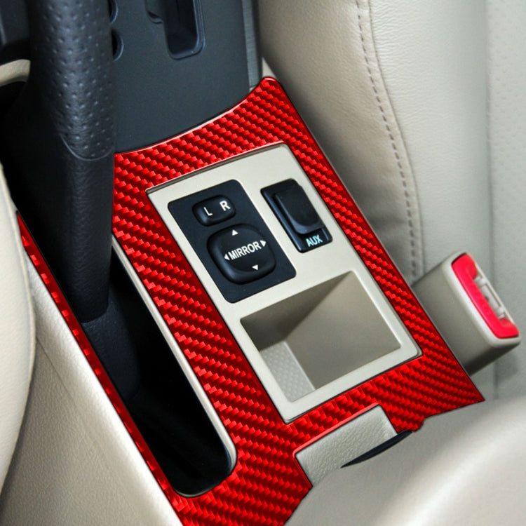 Car Carbon Fiber Handbrake Panel Decorative Sticker for Toyota RAV4 2006-2013, Left Drive (Red) - Car Interior Mouldings by PMC Jewellery | Online Shopping South Africa | PMC Jewellery | Buy Now Pay Later Mobicred