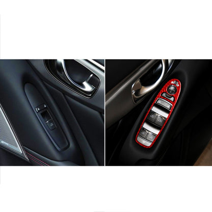 Car Carbon Fiber A Style Window Glass Lift Panel Decorative Sticker for Infiniti Q50 2014-2020, Left Drive (Red) - Steering Wheel Accessories by PMC Jewellery | Online Shopping South Africa | PMC Jewellery | Buy Now Pay Later Mobicred