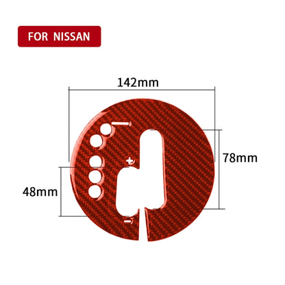 Car Carbon Fiber Automatic Transmission Panel Decorative Sticker for Nissan 370Z / Z34 2009-, Left Drive (Red) - Car Interior Mouldings by PMC Jewellery | Online Shopping South Africa | PMC Jewellery | Buy Now Pay Later Mobicred
