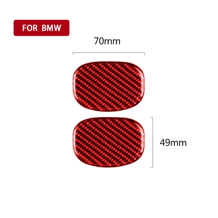 Car Carbon Fiber Seat Back Handle Decorative Sticker for BMW Mini One Cooper F55 F56, Left and Right Drive Universal (Red) - Car Interior Mouldings by PMC Jewellery | Online Shopping South Africa | PMC Jewellery | Buy Now Pay Later Mobicred