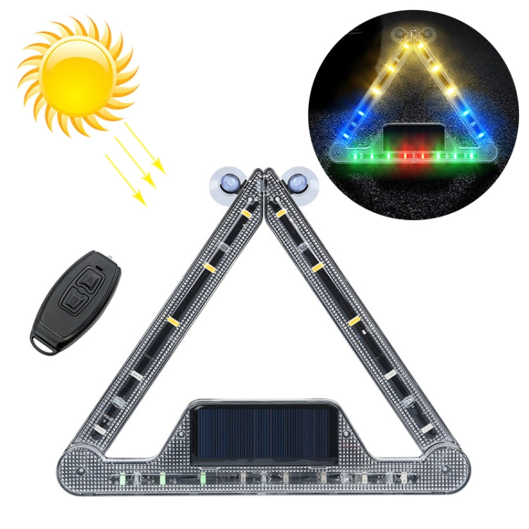 Car Triangular Light Warning Sign Solar Charging Strobe Emergency Ranger Light (Colorful Light) - Warning Lights by PMC TechLife | Online Shopping South Africa | PMC TechLife | Buy Now Pay Later Mobicred