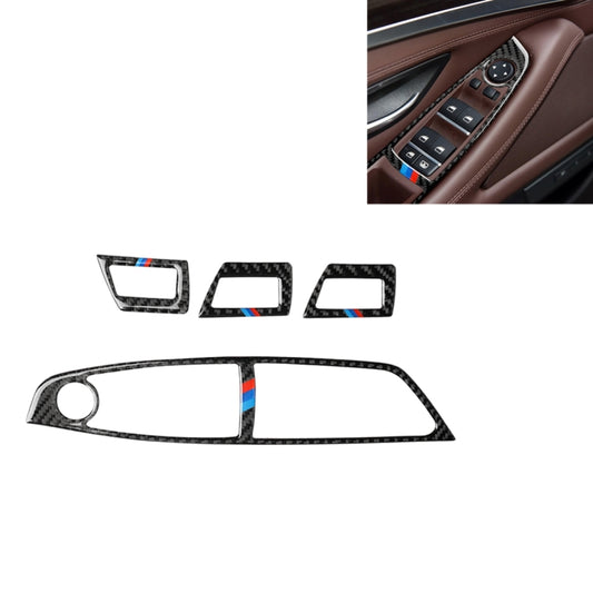 Three Color Carbon Fiber Car Left Driving Lifting Panel Decorative Sticker for BMW 5 Series F10 2011-2018 - Car Interior Mouldings by PMC Jewellery | Online Shopping South Africa | PMC Jewellery | Buy Now Pay Later Mobicred