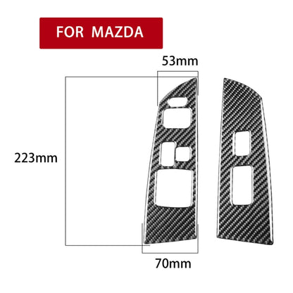 2 PCS Car Carbon Fiber Left and Right Lifting Panel Decorative Sticker for Mazda RX8 2004-2008, Left Drive High-configured - Car Interior Mouldings by PMC Jewellery | Online Shopping South Africa | PMC Jewellery | Buy Now Pay Later Mobicred