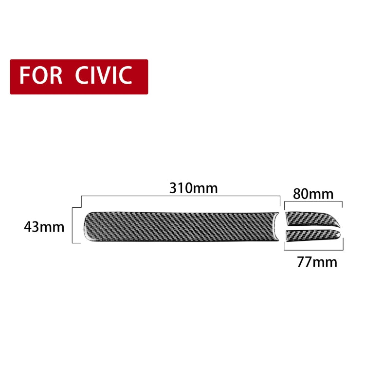 3 in 1 Car Carbon Fiber Front Passenger Seat Storage Box Decorative Sticker for Honda Civic 8th Generation 2006-2011, Right Drive - Car Interior Mouldings by PMC Jewellery | Online Shopping South Africa | PMC Jewellery | Buy Now Pay Later Mobicred