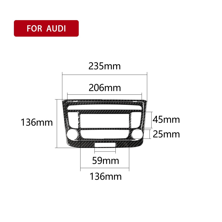 Car Carbon Fiber Air Conditioning CD Panel Decorative Sticker for Audi TT 8n 8J MK123 TTRS 2008-2014, Left and Right Drive Universal, B Style - Car Interior Mouldings by PMC Jewellery | Online Shopping South Africa | PMC Jewellery | Buy Now Pay Later Mobicred