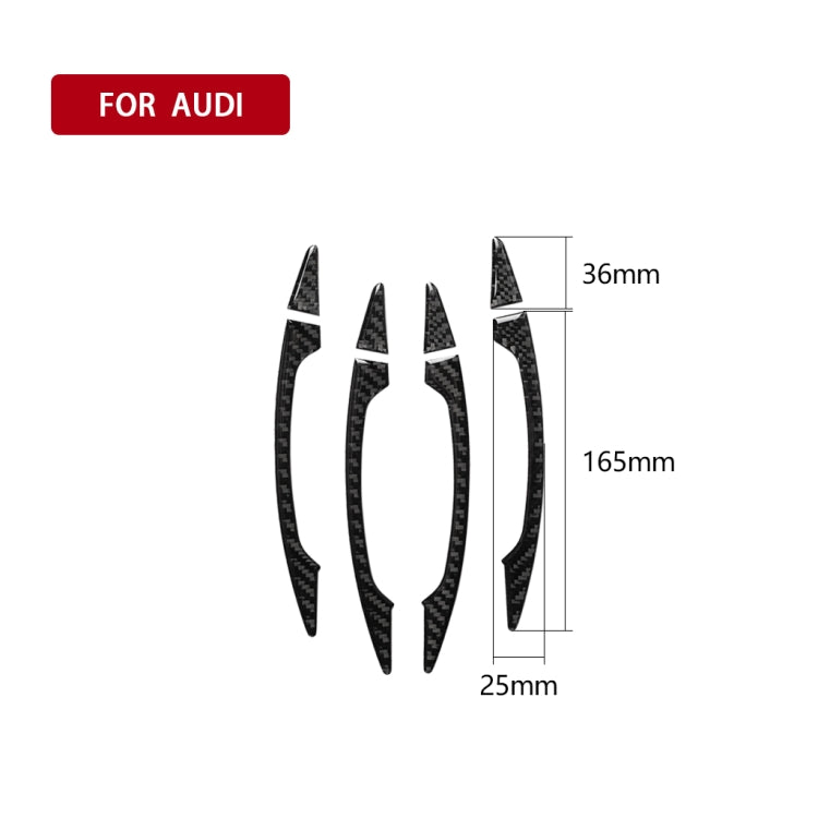 4 PCS Car Carbon Fiber Door Outside Handle Decorative Sticker for Audi A3 2014-2019, Left and Right Drive Universal - Car Interior Mouldings by PMC Jewellery | Online Shopping South Africa | PMC Jewellery | Buy Now Pay Later Mobicred