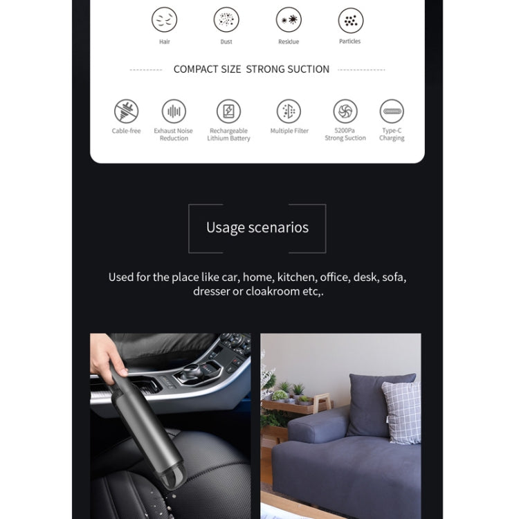 Car Portable Handheld Powerful Vacuum Cleaner - Vacuum Cleaner by PMC TechLife | Online Shopping South Africa | PMC TechLife | Buy Now Pay Later Mobicred