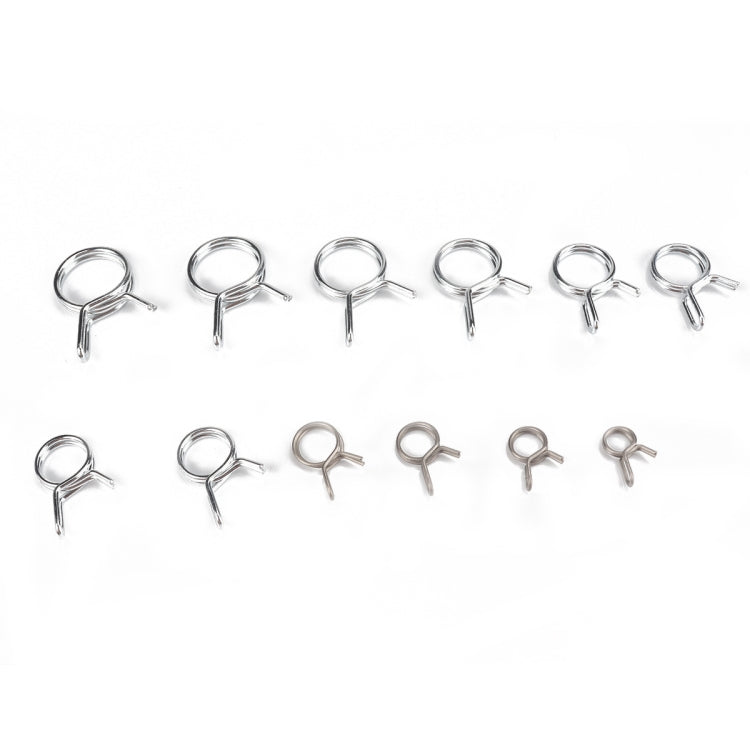 250 PCS Double Wire Spring Tube Clamp Water Pipe Clamps, Size: 5-14mm - Booster Cable & Clip by PMC Jewellery | Online Shopping South Africa | PMC Jewellery