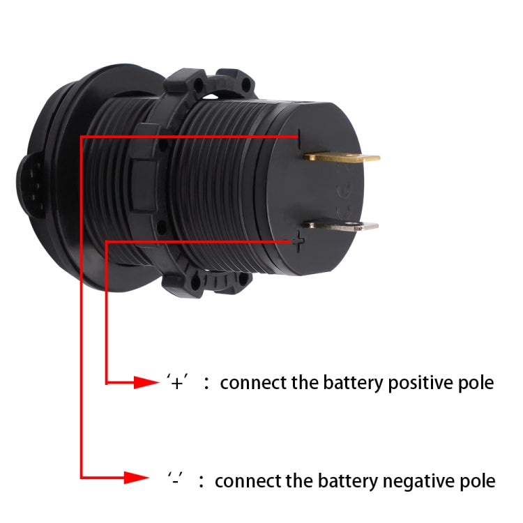 Universal Car Dual USB Charger Power Outlet Adapter 4.2A 5V IP66 with Aperture + 60cm Cable(Blue Light) - free shipping - PMC TechLife - Order now!