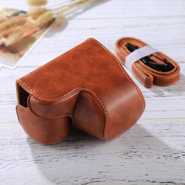 Full Body Camera PU Leather Case Bag with Strap for Sony A6000 / A6300 / Nex 6(Brown) - free shipping - PMC TechLife - Order now!