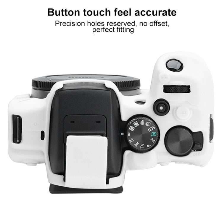 For Canon EOS R10 Soft Silicone Protective Case (White) - Protective Case by PMC TechLife | Online Shopping South Africa | PMC TechLife | Buy Now Pay Later Mobicred