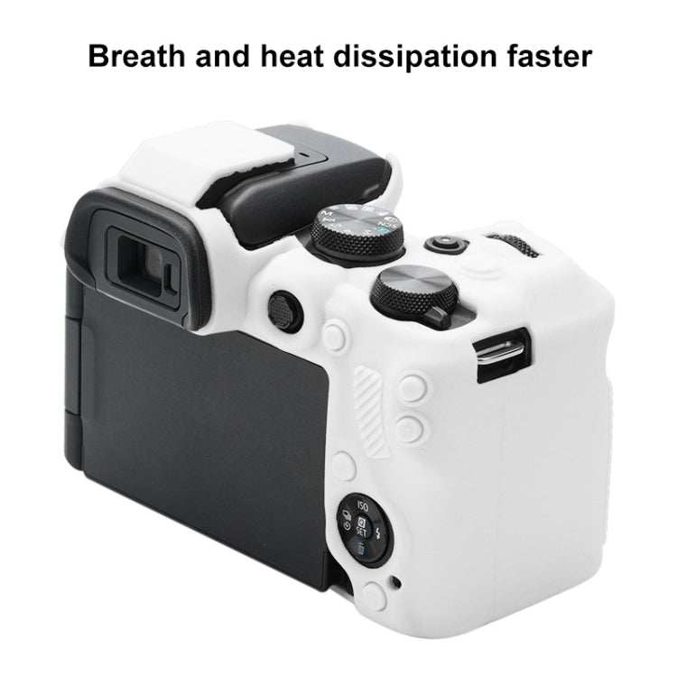 For Canon EOS R10 Soft Silicone Protective Case (White) - Protective Case by PMC TechLife | Online Shopping South Africa | PMC TechLife | Buy Now Pay Later Mobicred