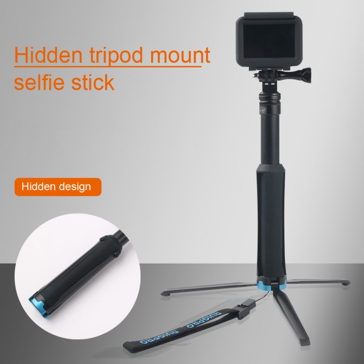 Portable Foldable Tripod Holder Selfie Monopod Stick for GoPro Hero12 Black / Hero11 /10 /9 /8 /7 /6 /5, Insta360 Ace / Ace Pro, DJI Osmo Action 4 and Other Action Cameras, Length: 23.5-81cm - Extendable Pole by PMC Jewellery | Online Shopping South Africa | PMC Jewellery | Buy Now Pay Later Mobicred