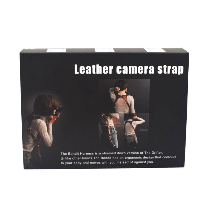 Quick Release Anti-Slip Shoulder Leather Harness Camera Strap with Metal Hook for SLR / DSLR Cameras (Left Shoulder) - free shipping - PMC TechLife - Order now!