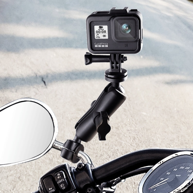 25mm Ball Head M10 Screw Motorcycle Fixed Mount Holder for GoPro Hero12 Black / Hero11 /10 /9 /8 /7 /6 /5, Insta360 Ace / Ace Pro, DJI Osmo Action 4 and Other Action Cameras(Black) - Bicycle Handlebar Mount by PMC Jewellery | Online Shopping South Africa | PMC Jewellery | Buy Now Pay Later Mobicred