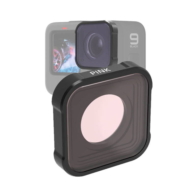 JSR KB Series Diving Color Lens Filter for GoPro HERO10 Black / HERO9 Black(Pink) - Lens Filter by JSR | Online Shopping South Africa | PMC Jewellery | Buy Now Pay Later Mobicred