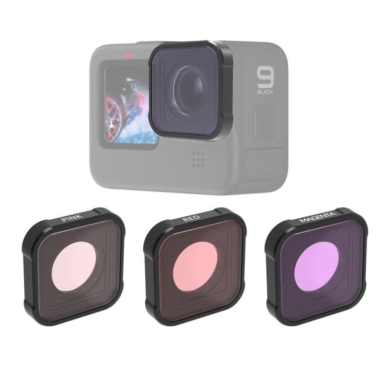 JSR KB Series Diving (Red Magenta Pink) Color Lens Filter for GoPro HERO10 Black / HERO9 Black - Lens Filter by JSR | Online Shopping South Africa | PMC Jewellery | Buy Now Pay Later Mobicred
