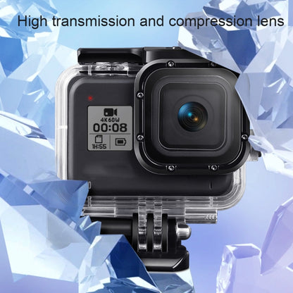For GoPro HERO8 Black 45m Waterproof Housing Protective Case with Buckle Basic Mount & Screw & Floating Bobber Grip & Strap & Anti-Fog Inserts(Transparent) - Waterproof Cases by PMC Jewellery | Online Shopping South Africa | PMC Jewellery | Buy Now Pay Later Mobicred