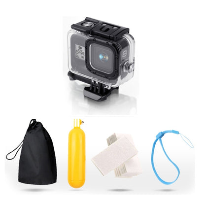 For GoPro HERO8 Black 45m Waterproof Housing Protective Case with Buckle Basic Mount & Screw & Floating Bobber Grip & Strap & Anti-Fog Inserts(Transparent) - Waterproof Cases by PMC Jewellery | Online Shopping South Africa | PMC Jewellery | Buy Now Pay Later Mobicred