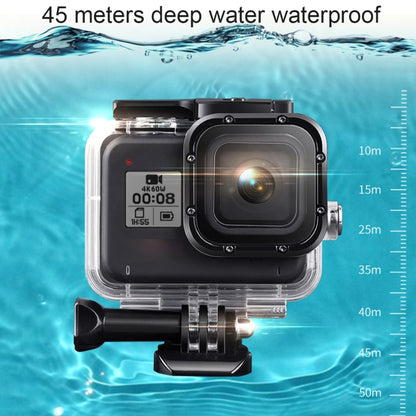 For GoPro HERO8 Black 45m Waterproof Housing Protective Case with Buckle Basic Mount & Screw & Floating Bobber Grip & Strap & Anti-Fog Inserts(Black) - Waterproof Cases by PMC Jewellery | Online Shopping South Africa | PMC Jewellery | Buy Now Pay Later Mobicred