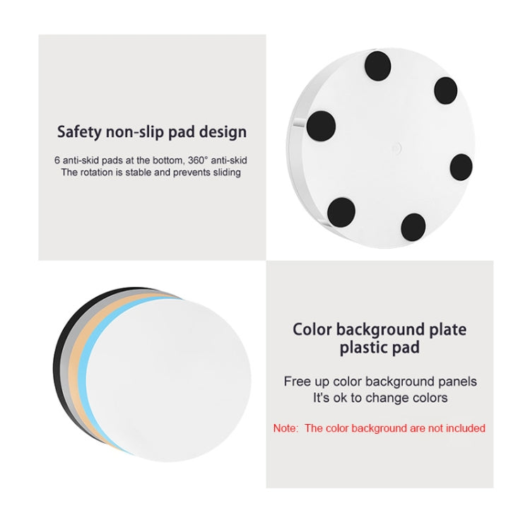 42cm Electric Rotating Display Stand Video Shooting Props Turntable, Load: 100kg, Plug-in Power, US Plug(White) - free shipping - PMc TechLife - Order now!