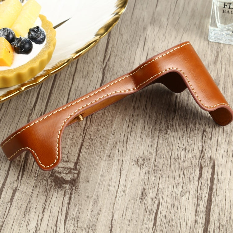 1/4 inch Thread PU Leather Camera Half Case Base for Canon EOS 90D (Brown) - free shipping - PMC TechLife - Order now!