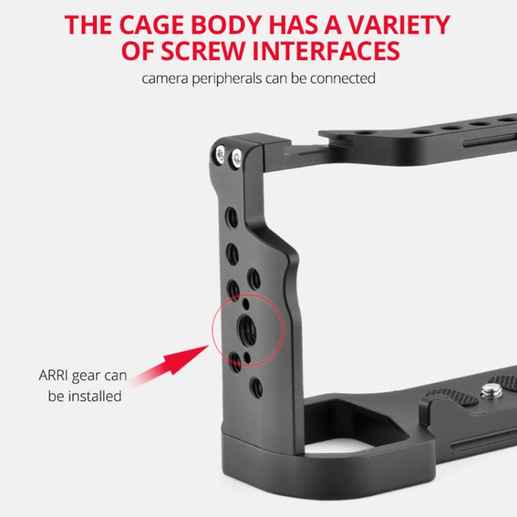 YELANGU C24 Video Camera Cage Stabilizer for Sony Alpha 7C / A7C / ILCE-7C (Black) - free shipping - PMC TechLife - Order now!