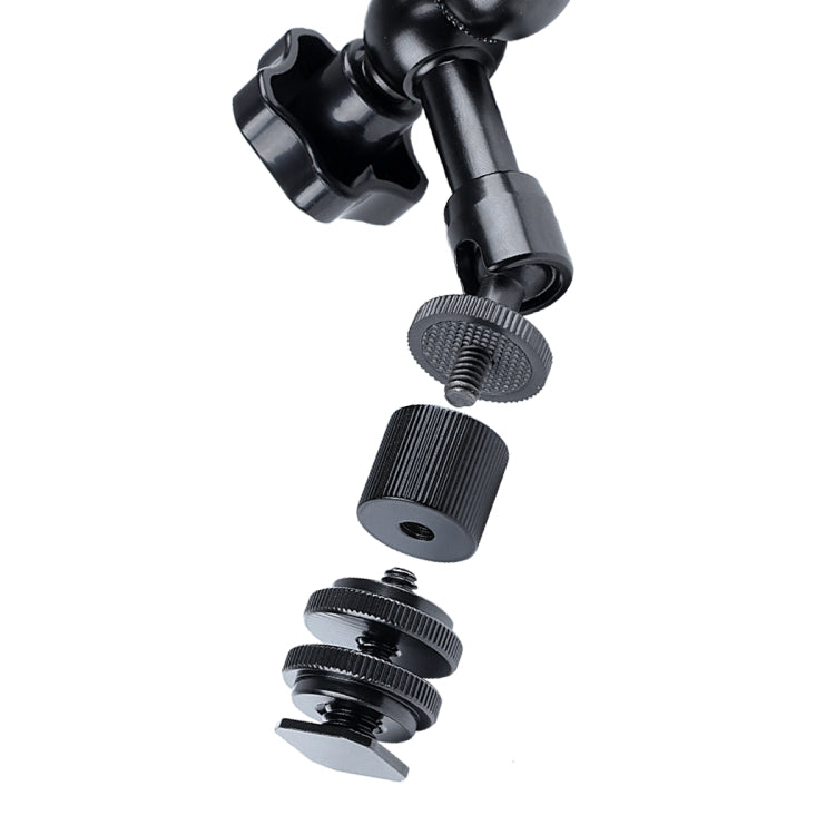 7 inch Adjustable Friction Articulating Magic Arm + Large Claws Clips with Phone Clamp (Black) - Camera Gimbal by PMC TechLife | Online Shopping South Africa | PMC TechLife | Buy Now Pay Later Mobicred