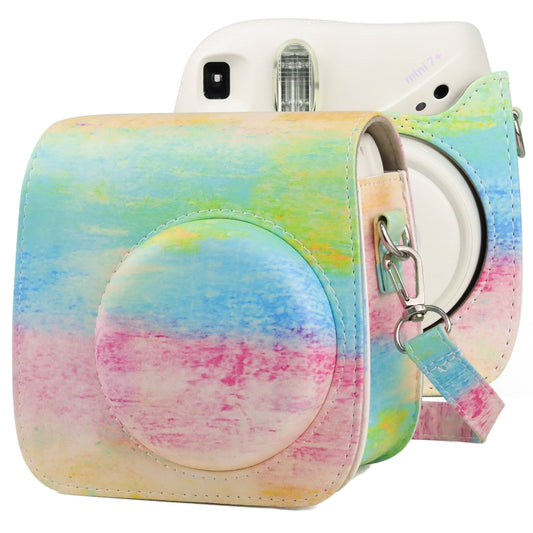 Oil Paint Full Body PU Leather Case Camera  Bag with Strap for FUJIFILM instax mini 7+ - Leather Bag by PMC Jewellery | Online Shopping South Africa | PMC Jewellery | Buy Now Pay Later Mobicred