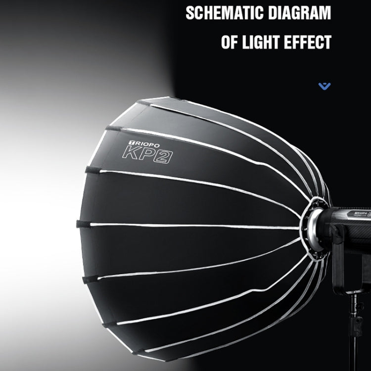 TRIOPO KP2-120 120cm Speedlite Flash Deep Parabolic Softbox Bowens Mount Diffuser(Black) - free shipping - PMC TechLife - Order now!