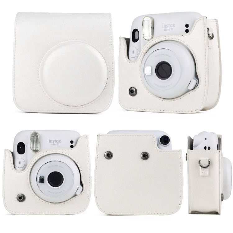 Solid Color Full Body Camera Leather Case Bag with Strap for FUJIFILM Instax mini 11 (Black) - free shipping - PMC TechLife - Order now!