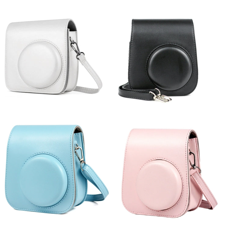 Solid Color Full Body Camera Leather Case Bag with Strap for FUJIFILM Instax mini 11 (Blue) - free shipping - PMC TechLife - Order now!