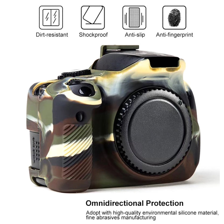 For Canon EOS 600D Soft Silicone Protective Case(Camouflage) - Protective Case by PMC TechLife | Online Shopping South Africa | PMC TechLife | Buy Now Pay Later Mobicred
