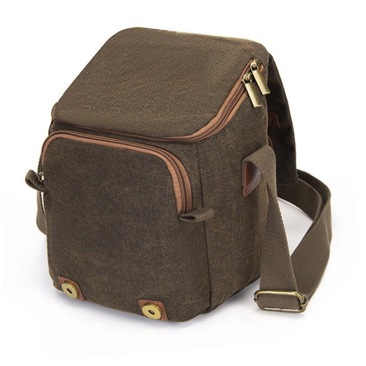 CADEN N1 Large Retro Multifunctional Canvas Waterproof Digital Camera Photography Shoulder Bag(Coffee) - free shipping - PMC TechLife - Order now!