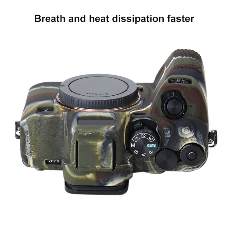Soft Silicone Protective Case for Sony A7 IV (Camouflage) - Protective Case by PMC TechLife | Online Shopping South Africa | PMC TechLife