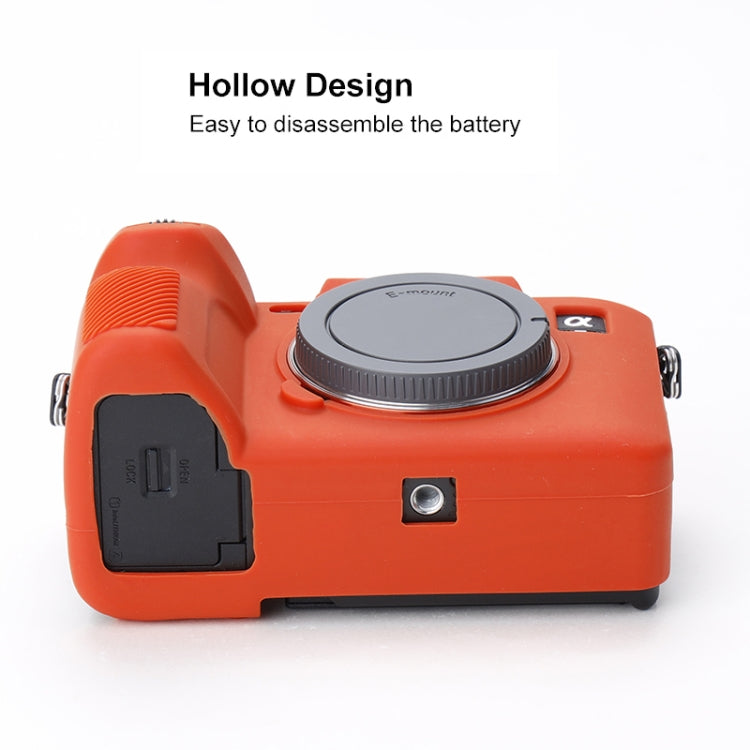 Soft Silicone Protective Case for Sony A7 IV (Orange) - Protective Case by PMC TechLife | Online Shopping South Africa | PMC TechLife | Buy Now Pay Later Mobicred