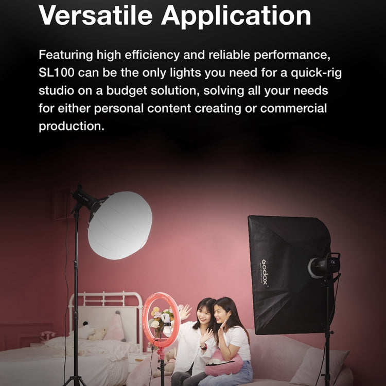 Godox SL100D 100W 5600K Daylight-balanced LED Light Studio Continuous Photo Video Light(EU Plug) - free shipping - PMC TechLife - Order now!