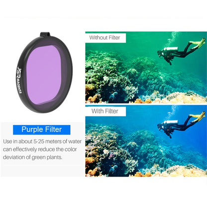 JSR Round Housing Diving Color Lens Filter for GoPro HERO8 Black(Purple) - Lens Filter by JSR | Online Shopping South Africa | PMC Jewellery | Buy Now Pay Later Mobicred