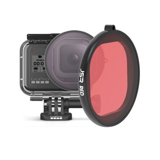 JSR Round Housing Diving Color Lens Filter for GoPro HERO8 Black(Red) - Lens Filter by JSR | Online Shopping South Africa | PMC Jewellery | Buy Now Pay Later Mobicred