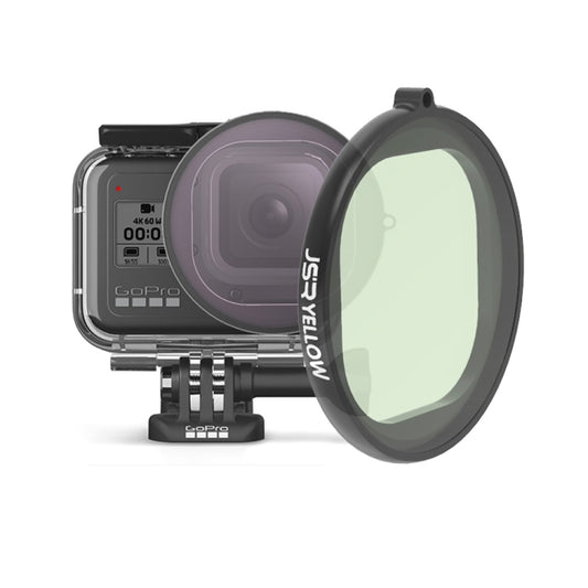 JSR Round Housing Diving Color Lens Filter for GoPro HERO8 Black(Yellow) - Lens Filter by JSR | Online Shopping South Africa | PMC Jewellery | Buy Now Pay Later Mobicred