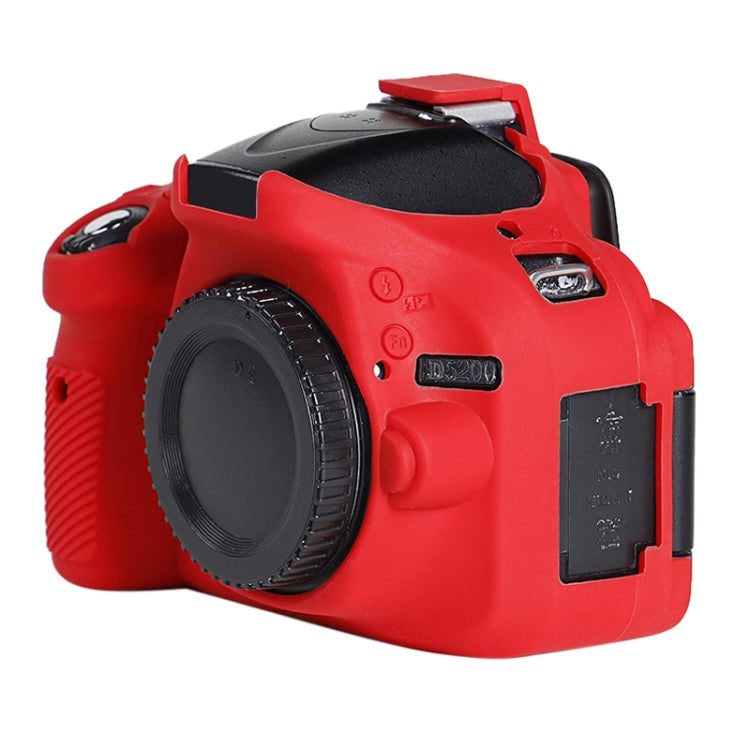 Soft Silicone Protective Case for Nikon D5200 (Red) - Protective Case by PMC TechLife | Online Shopping South Africa | PMC TechLife | Buy Now Pay Later Mobicred