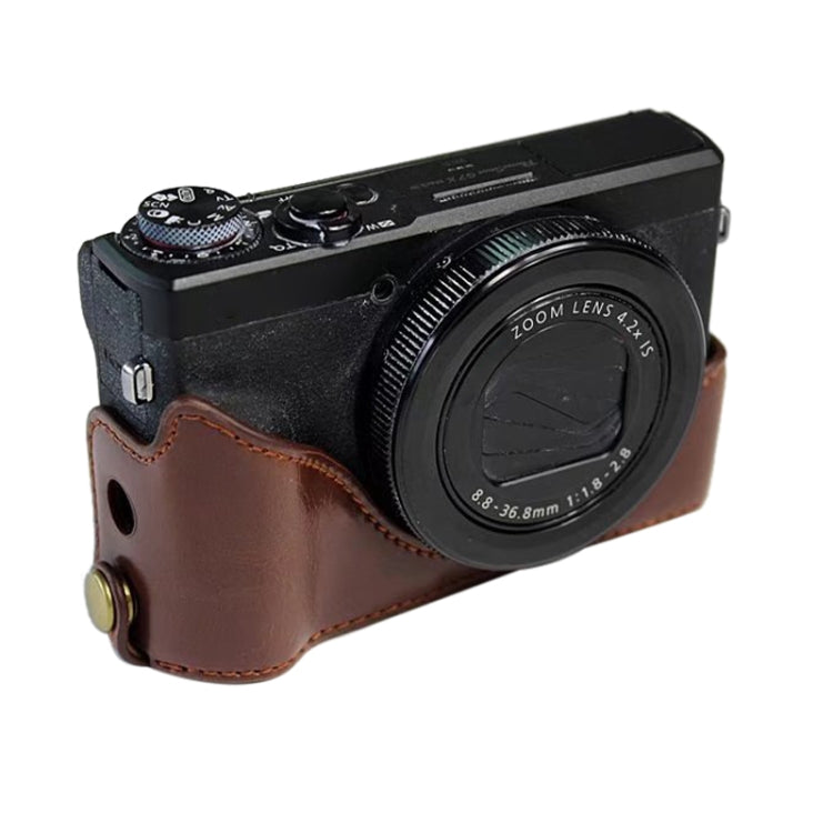 1/4 inch Thread PU Leather Camera Half Case Base for Canon G7 X Mark III / G7 X3 (Black) - Half Case by PMC TechLife | Online Shopping South Africa | PMC TechLife | Buy Now Pay Later Mobicred
