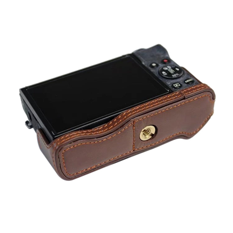 1/4 inch Thread PU Leather Camera Half Case Base for Canon G7 X Mark III / G7 X3 (Black) - Half Case by PMC TechLife | Online Shopping South Africa | PMC TechLife | Buy Now Pay Later Mobicred