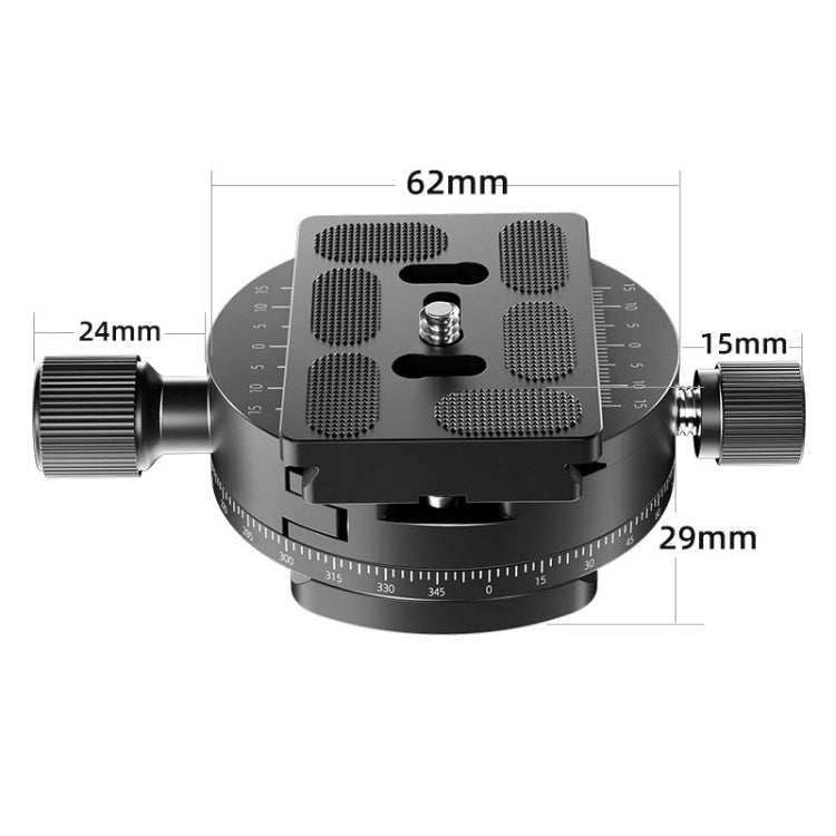 BEXIN QJ08-S Panoramic Rotary Quick Release Clamp Base Tripod Mount with Quick Release Plate - free shipping - PMC TechLife - Order now!