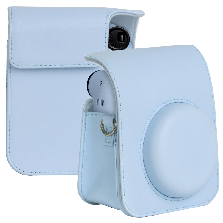 For FUJIFILM instax mini 12 Full Body Leather Case Camera Bag with Strap (Blue) - Leather Bag by PMC TechLife | Online Shopping South Africa | PMC TechLife | Buy Now Pay Later Mobicred
