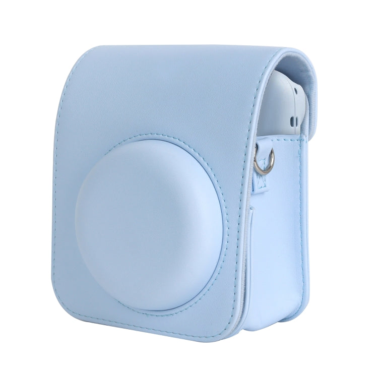 For FUJIFILM instax mini 12 Full Body Leather Case Camera Bag with Strap (Blue) - Leather Bag by PMC TechLife | Online Shopping South Africa | PMC TechLife | Buy Now Pay Later Mobicred