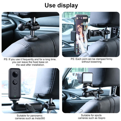 25mm Ballhead Car Front Seat Handlebar Fixed Mount Holder with Tripod Adapter & Screw & Phone Clamp & Anti-lost Silicone Case for GoPro Hero12 Black / Hero11 /10 /9 /8 /7 /6 /5, Insta360 Ace / Ace Pro, DJI Osmo Action 4 and Other Action Cameras - Connection Mount by PMC Jewellery | Online Shopping South Africa | PMC Jewellery | Buy Now Pay Later Mobicred