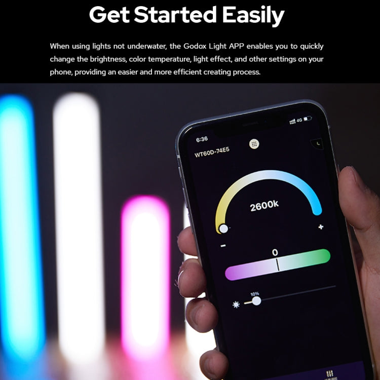 Godox WT25D Waterproof Tube Light  25cm White Light Photo Video Fill Light - free shipping - PMC TechLife - Order now!